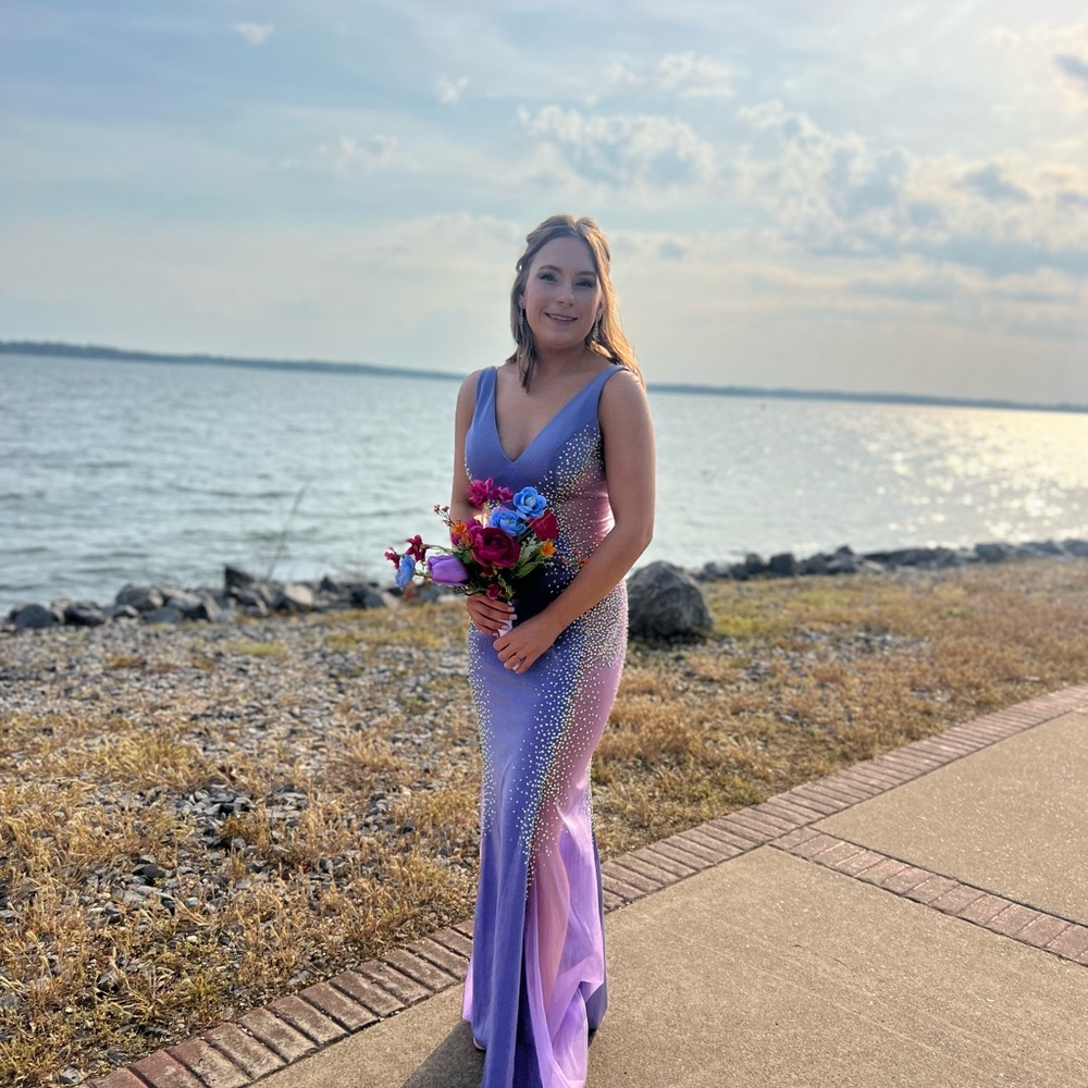 Elegant Purple Evening Gown